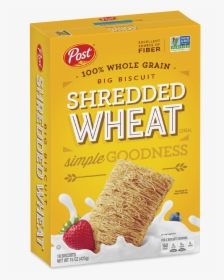 Post Shredded Wheat Whole Grain Box - Shredded Wheat, HD Png Download, Transparent PNG