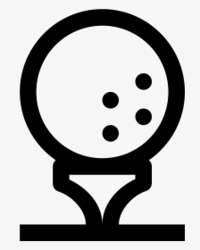 This Is A Golf Ball Resting On A Golf Tee - Circle, HD Png Download, Transparent PNG