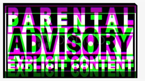 Ftestickers Parental Tumblr Glitch Colorful - Parental Advisory Explıcıt Content Green Png, Transparent Png, Transparent PNG