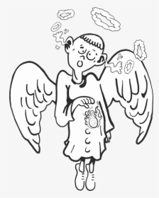 Iconic Sink Angel Cartoon Holding A Spicy Atomic Angel, HD Png Download, Transparent PNG