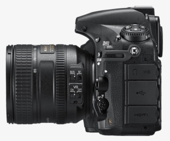 Nikon D810 Camera Side View Transparent Png Image - Dslr Camera Side View Png, Png Download, Transparent PNG