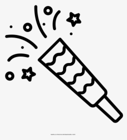 Party Blower Coloring Page - Vector Graphics, HD Png Download, Transparent PNG