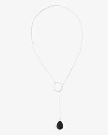 *silver Circle Lava Bead Lariat - Necklace, HD Png Download, Transparent PNG