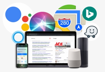 Showcase With Apple Macbook, Apple Iphone, Google Home, - Online Advertising, HD Png Download, Transparent PNG