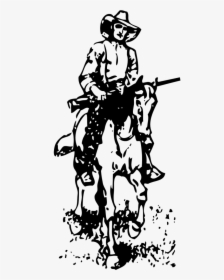 Hat Smile Chaps Western - Stencil Cowboy Clip Art Black And White, HD Png Download, Transparent PNG