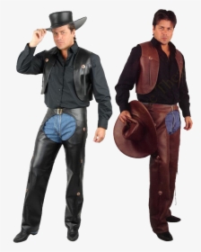 Cowboy Png - Leather Cowboy Outfit, Transparent Png, Transparent PNG