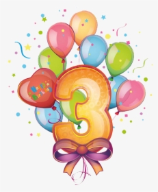 Happy Birthday 3 Png Clipart , Png Download - Happy Birthday 3, Transparent Png, Transparent PNG