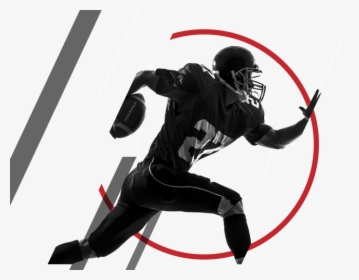 Football Player Running Silhouette, HD Png Download, Transparent PNG