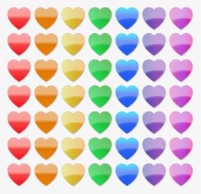 Stock Clip Rainbow Hearts - Rainbow Hearts Clip Art, HD Png Download, Transparent PNG
