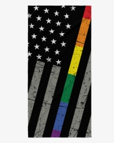 Thin Rainbow Line Beach Towel - Flag Of The United States, HD Png Download, Transparent PNG