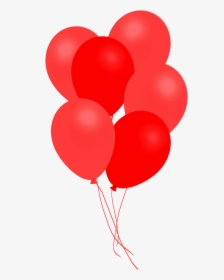 Bunch Of Red Balloons Clipart - Red Balloon Png, Transparent Png, Transparent PNG
