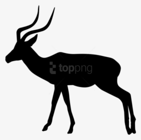 Free Png Gazelle Silhouette Png Images Transparent - Impala Clipart, Png Download, Transparent PNG
