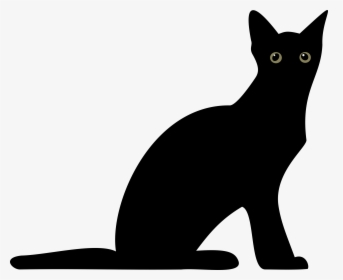 Cat Silhouette Clip Art - Transparent Background Silhouette Of Cat Png, Png Download, Transparent PNG