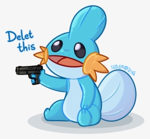 Pokemon Mudkip With A Gun, HD Png Download, Transparent PNG