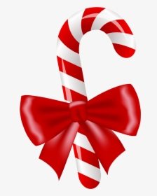Christmas Candy Stick With Bow Png Image - Christmas Candy Cane Clipart Png, Transparent Png, Transparent PNG