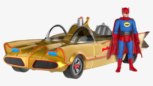 Action Figure Gold Batmobile With Batman, HD Png Download, Transparent PNG