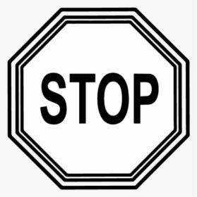 Stop Sign Template Printable - Black Stop Sign Clipart, HD Png Download, Transparent PNG