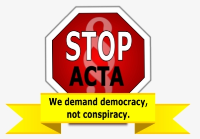 Vector Clip Art Stop Acta - Stop Sign, HD Png Download, Transparent PNG