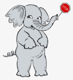 Draw A Standing Elephant, HD Png Download, Transparent PNG