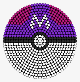Master Ball Perler Bead Pattern / Bead Sprite - Perler Beads Pokemon Master Ball, HD Png Download, Transparent PNG