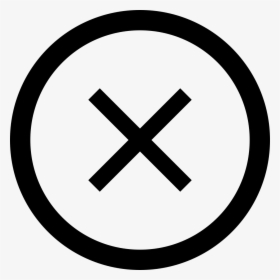 Cross In Circular Button - Close Png, Transparent Png, Transparent PNG