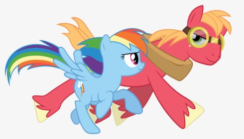Rainbow Dash Pony Big Mcintosh Mammal Cartoon Vertebrate - Mlp Rainbow Dash And Big Mac, HD Png Download, Transparent PNG