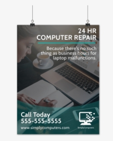 24 Hour Computer Repair Poster Template Preview - Flyer, HD Png Download, Transparent PNG