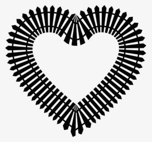 Picket Fence Heart - Clip Art, HD Png Download, Transparent PNG