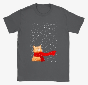 Merry Christmas Cat With Red Scarf Shirts - Nfl, HD Png Download, Transparent PNG