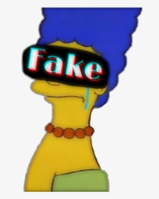 #simpson #marge #fake #sad - Marge Simpson Meme Face, HD Png Download, Transparent PNG