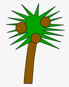 Transparent Cartoon Palm Tree Png - Spiky Tree Cartoon, Png Download, Transparent PNG