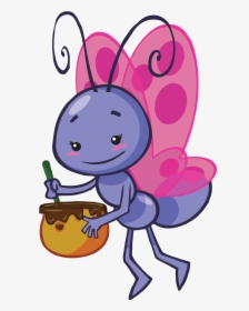 Lil Butterfly Holding A Pot - Mariposita Gallina Pintadita Vector, HD Png Download, Transparent PNG