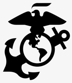 Eagle Globe Anchor - Marine Corps Black And White Png, Transparent Png, Transparent PNG
