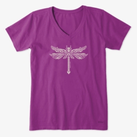 Women S Dragonfly Tattoo Crusher Vee - Life Is Good Firefly Jar, HD Png Download, Transparent PNG