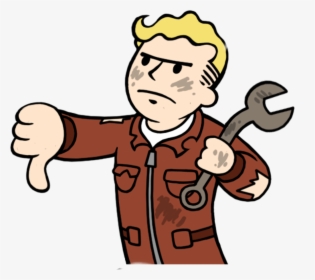 Disgusting Fallout Vault-boy Dislike Angry Clipart - Fallout Angry Vault Boy, HD Png Download, Transparent PNG