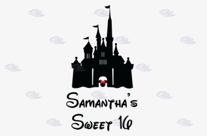 Disney Castle Silhouettes Black And White - Silhouette Disney Castle, HD Png Download, Transparent PNG