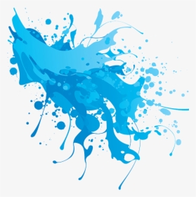 #blue #water #splash #remixit - Blue Paint Splash Png, Transparent Png, Transparent PNG
