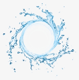 Blue Swirling Water Splash , Png Download - Water Splash Circle Png, Transparent Png, Transparent PNG