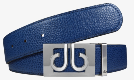 Full Grain Leather Belt In Blue With Silver ‘db’ Thru - Db Belt, HD Png Download, Transparent PNG