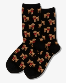Women S Poodle And Bow Socks   Class Slick Lazy Image - Sock, HD Png Download, Transparent PNG