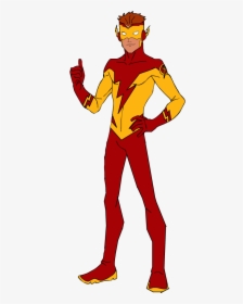 Kid Flash Png Free Download - Wally West Young Justice Costume, Transparent Png, Transparent PNG