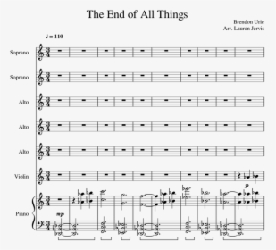 End Of All Things Sheet Music, HD Png Download, Transparent PNG