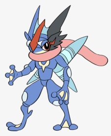 How To Draw Ash-greninja From Pokémon - Easy Greninja Pokemon Drawing, HD Png Download, Transparent PNG