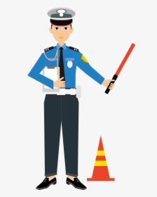 Police Clipart Traffic Police - Traffic Police Cartoon Png, Transparent Png, Transparent PNG
