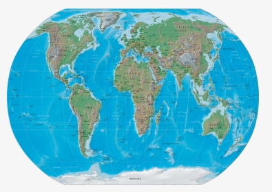 World - Physical Map Of The World, HD Png Download, Transparent PNG