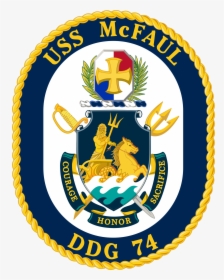 Uss Mcfaul Ddg-74 Crest - Uss Cowpens Cg 63 Crest, HD Png Download, Transparent PNG