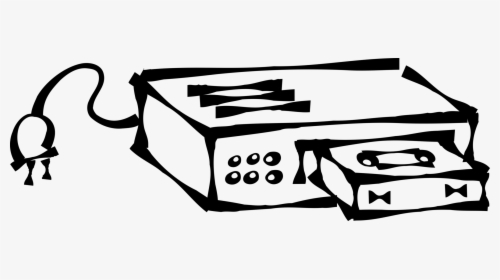 Vector Illustration Of Videocassette Recorder Vcr Records - Videorecorder Clipart, HD Png Download, Transparent PNG