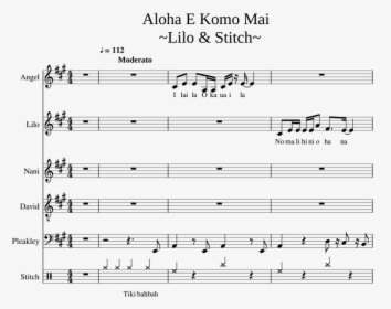 Aloha E Komo Mai Sheet Music, HD Png Download, Transparent PNG