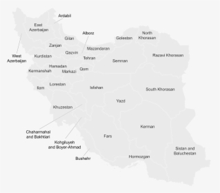 Iran Map With Provinces, HD Png Download, Transparent PNG