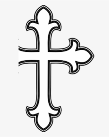Cross Clipart Black And White Png, Transparent Png - Cross For Christening Png, Png Download, Transparent PNG